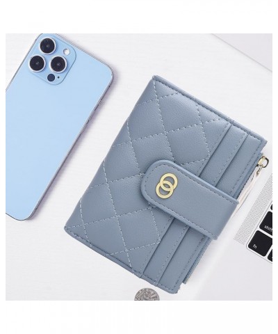 Small Wallet for Women,Leather RFID Blocking Wallets,Bifold Ladies Wallets Card Holder Zipper Coin Pocket with ID Window Yell...