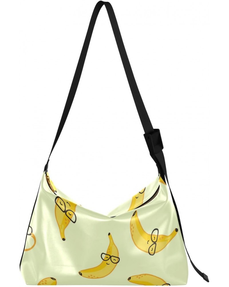 Smiling Bananas with Glasses Yellow Boys Cross Shoulder Bags Trendy Men Bags Shoulder Crossbody Over The Shoulder $13.53 Hobo...