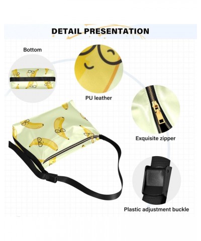 Smiling Bananas with Glasses Yellow Boys Cross Shoulder Bags Trendy Men Bags Shoulder Crossbody Over The Shoulder $13.53 Hobo...