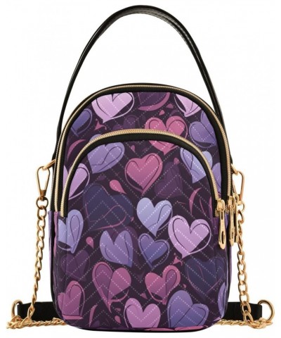 Valentine's Day Cute Heart Shoulder Bags for Women Retro Classic Handbag Purse Small Purses with Chain $13.00 Totes