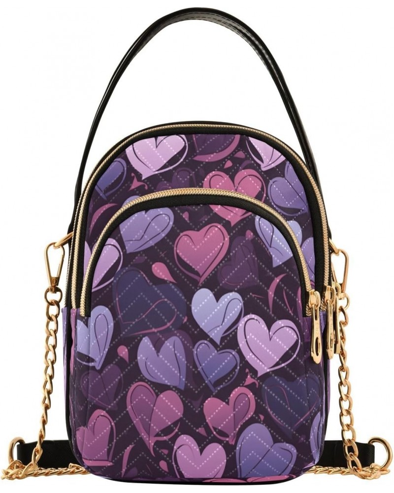 Valentine's Day Cute Heart Shoulder Bags for Women Retro Classic Handbag Purse Small Purses with Chain $13.00 Totes