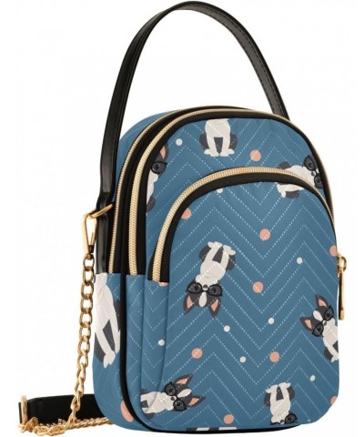 Boston Terrier Crossbody Bags for Women Crossbody Purses Shoulder Handbag with Chain Strap for Gifts $10.92 Crossbody Bags