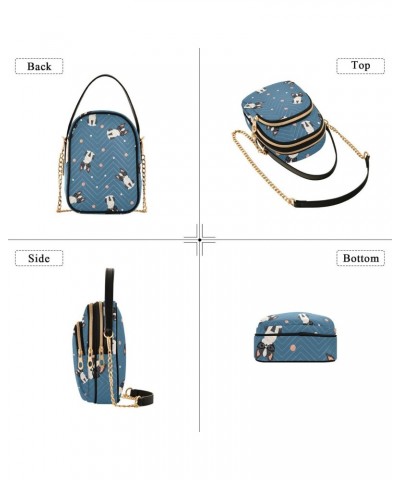 Boston Terrier Crossbody Bags for Women Crossbody Purses Shoulder Handbag with Chain Strap for Gifts $10.92 Crossbody Bags