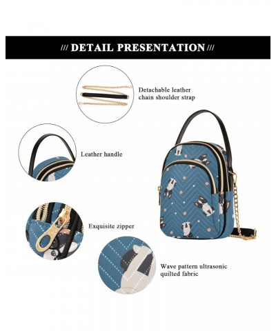 Boston Terrier Crossbody Bags for Women Crossbody Purses Shoulder Handbag with Chain Strap for Gifts $10.92 Crossbody Bags