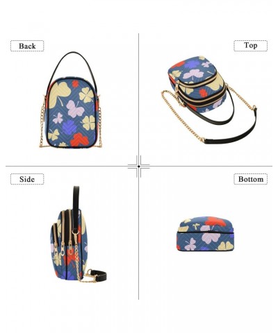 St Patrick's Multi-colored Clover Small Crossbody Bag Functional Multi Pocket Bag Shoulder Handbag $16.52 Crossbody Bags