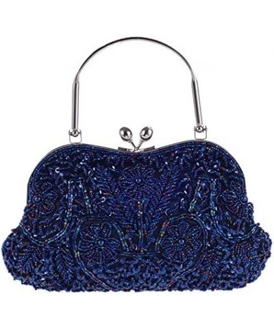 Women's Handbag Retro Beaded Embroidery Bag Evening Bag Shoulder Strap Crossbody Bag Cheongsam Bag Mineral Blue $33.54 Should...