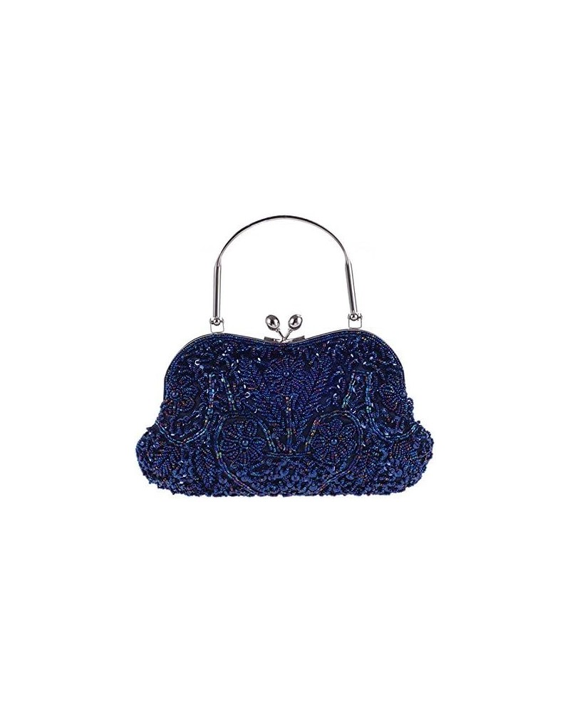 Women's Handbag Retro Beaded Embroidery Bag Evening Bag Shoulder Strap Crossbody Bag Cheongsam Bag Mineral Blue $33.54 Should...