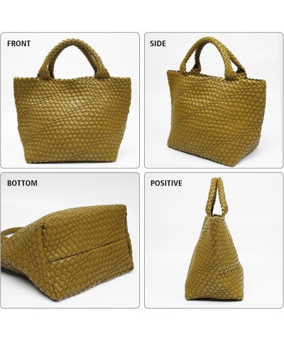 Woven Tote Bag For Women With Purse,Large Capacity Fashion Vegan Handmade Summer Beach Travel Shoulder Bag For Women Olive Gr...