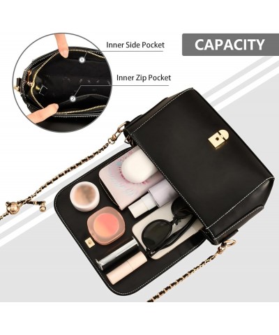 Leather Crossbody Bags,Seashells and Turtle Black Chain Wallet Crossbody Phone Purses Women's Shoulder Bag Cute 253 $17.20 Cr...