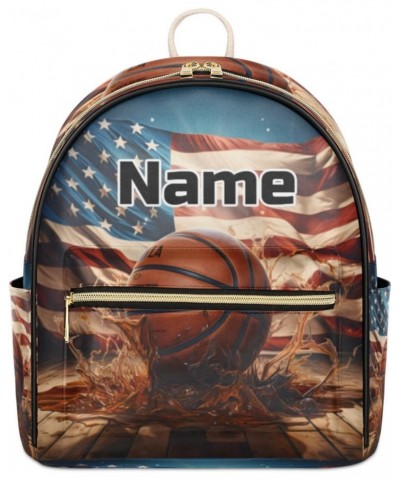 American Basketball Custom Mini Backpack Purse for Women Personalized Fashion Leather Small Backpack Shoulder Handbag Travel ...