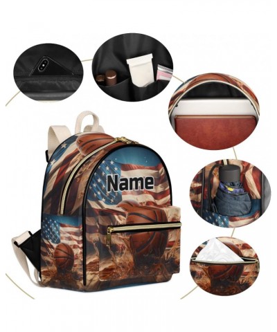 American Basketball Custom Mini Backpack Purse for Women Personalized Fashion Leather Small Backpack Shoulder Handbag Travel ...