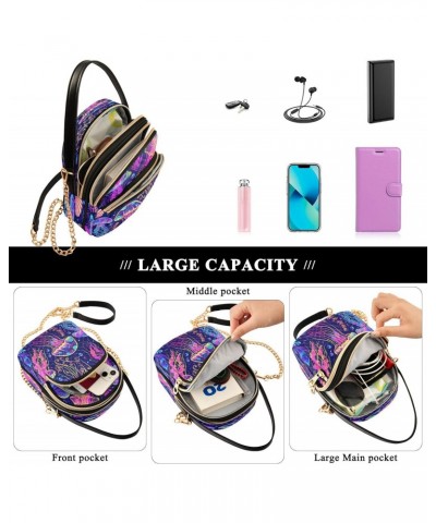 Quilted Crossbody Bags for Women,Colorful Jellyfish and Coral01 Women's Crossbody Handbags Small Travel Purses Phone Bag $8.8...