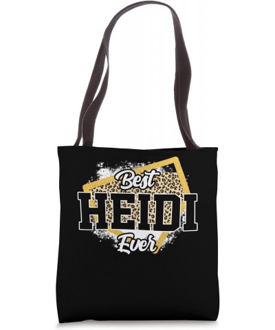 Personalized First Name Heidi with Leopard Print for Girl Tote Bag $15.89 Totes