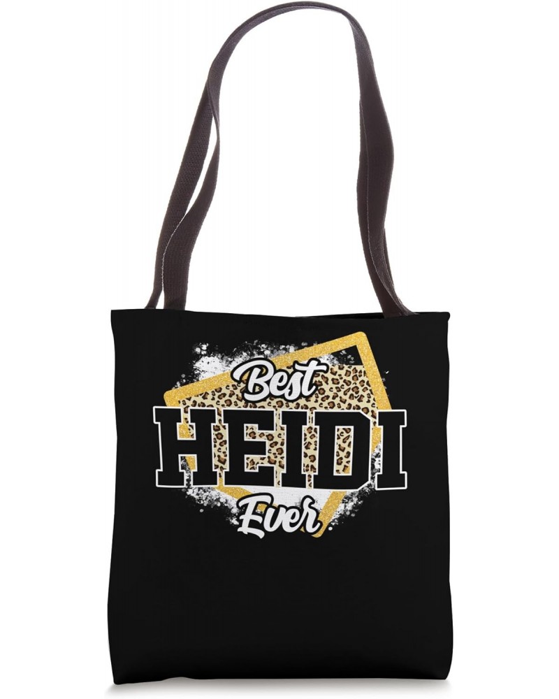 Personalized First Name Heidi with Leopard Print for Girl Tote Bag $15.89 Totes