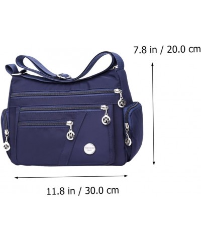 1pc Multi Layer Messenger Bag Nylon Crossbody Storage Bag Nylon Sling Bag Nylon Pouch Nylon Bag Black Shoulder Bag Storage Ba...