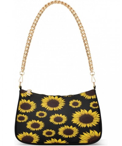 Shoulder Bags for Women Vintage Sunflower Floral Hobo Tote Handbag Small Clutch Purse with Zipper Closure $15.19 Shoulder Bags