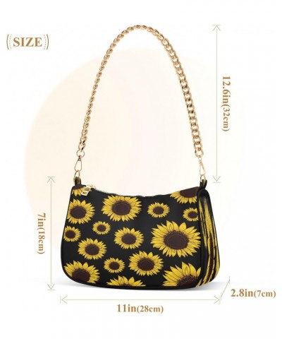 Shoulder Bags for Women Vintage Sunflower Floral Hobo Tote Handbag Small Clutch Purse with Zipper Closure $15.19 Shoulder Bags