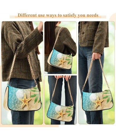 Cute Cows Blue Women's Shoulder Handbag Mini Purse Cool Starfish Beach Summer $14.40 Shoulder Bags