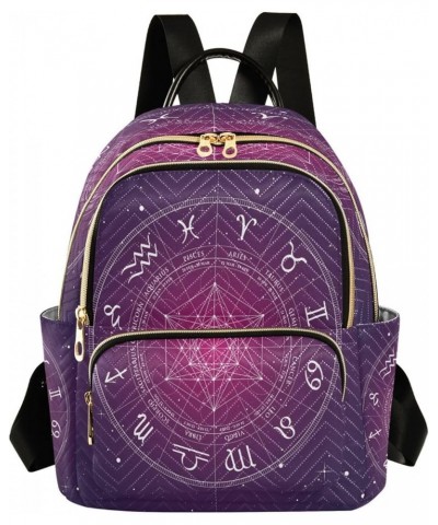 Fashion Backpack Mini Backpack Purse Casual Daily Backpack Space Zodiac Wheel for Travel for College Work Small $18.62 Backpacks