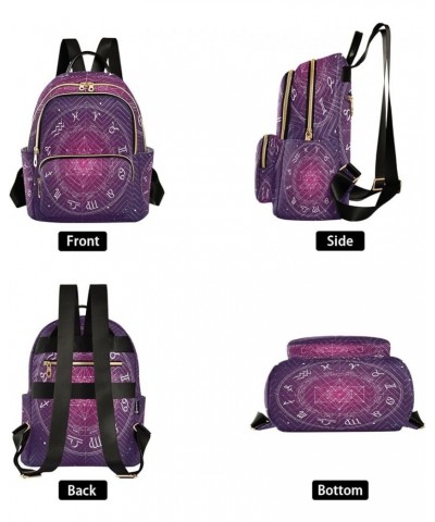 Fashion Backpack Mini Backpack Purse Casual Daily Backpack Space Zodiac Wheel for Travel for College Work Small $18.62 Backpacks