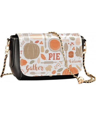 Autumn Fall Pumpkin Crossbody Bags for Women Purse Leather Shoulder Bag Handbag for Gifts Work Daily $16.00 Shoulder Bags