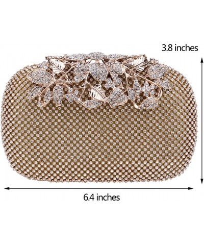 Party Evening Bag Women Clutches Purse Chain Wallet Handbag Elegant Crystal Gold $34.00 Evening Bags