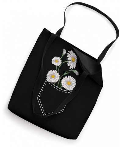 Daisies in Pocket Tee Chamomile & Marguerites Bouquet Floral Tote Bag $9.65 Totes