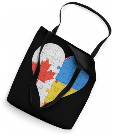 Canadian Ukrainian Flag Heart Canada Ukraine Tote Bag $14.25 Totes