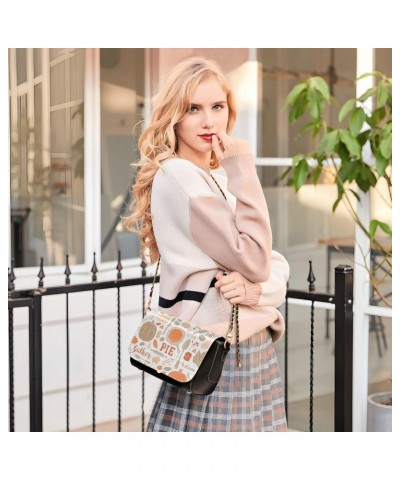 Autumn Fall Pumpkin Crossbody Bags for Women Purse Leather Shoulder Bag Handbag for Gifts Work Daily $16.00 Shoulder Bags