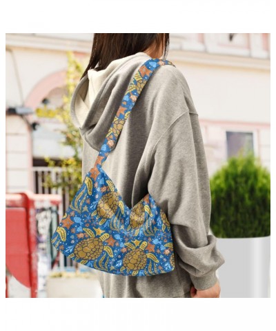 Tortoises Carrying Gifts Faux Plush Tote Handbags Versatile Underarm Bag Stylish Shuolder Bag for Women $8.80 Totes