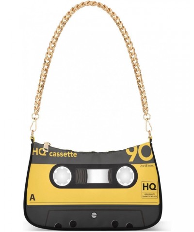 Audio Cassette Tape Music Small Chain Shoulder Bag for Women Travel Hobo Tote Handbag Clutch Purse with Zipper $14.70 Totes