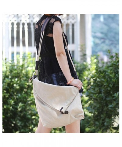 Canvas Crossbody Bag for Women Messenger Purse Handbags Shoulder Bag Hobo Totes Rose White $42.91 Totes