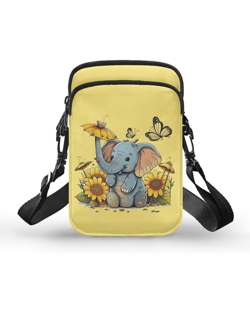 Toddler Crossbody Bag Kids Messenger Bag Over Shoulder Purse Elephant Sunflower $8.80 Shoulder Bags