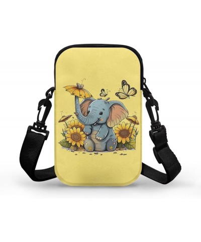 Toddler Crossbody Bag Kids Messenger Bag Over Shoulder Purse Elephant Sunflower $8.80 Shoulder Bags