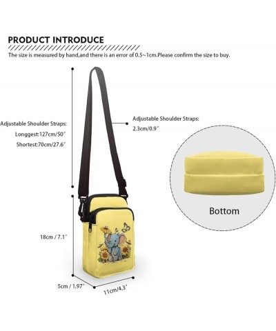 Toddler Crossbody Bag Kids Messenger Bag Over Shoulder Purse Elephant Sunflower $8.80 Shoulder Bags