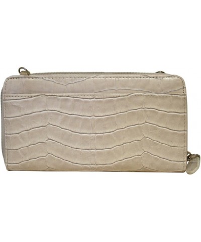 Bone Beige Croco Remix String Along Cross Body Wallet $13.02 Wallets