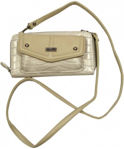 Bone Beige Croco Remix String Along Cross Body Wallet $13.02 Wallets