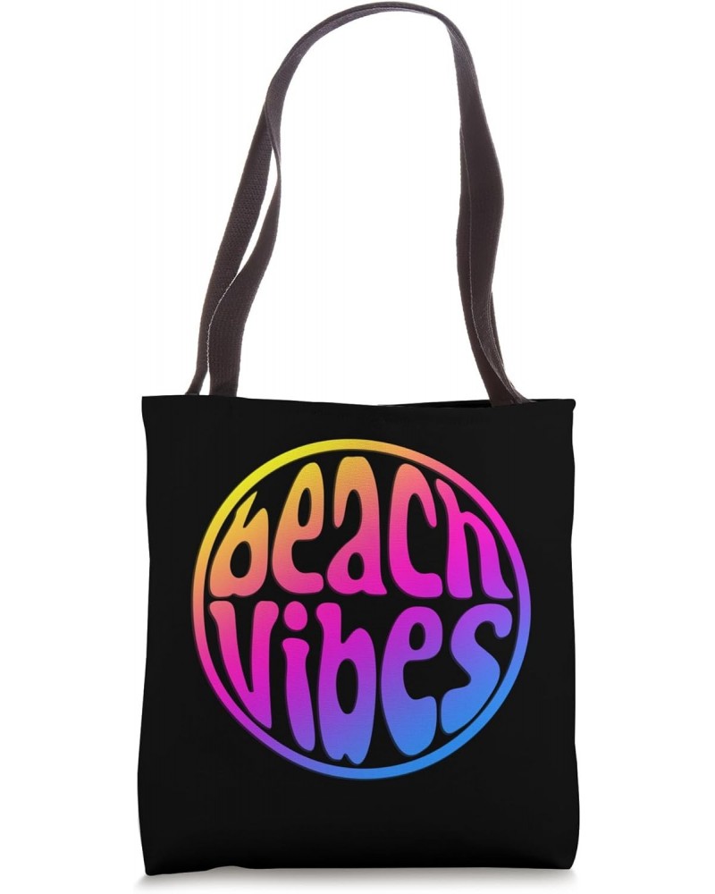 Beach Vibes Retro 70's Design Sunset Vacation Cruise Trip Tote Bag $14.84 Totes