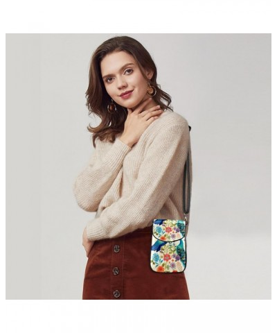 Crossbody Bags for Women,Crossbody Bag Men,Small Sling Bag,Floral Peacock,Crossbody Purse $12.88 Crossbody Bags