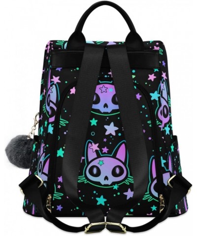 Women Fashion Backpack - Magical Cats Face, Anti Theft Casual Daypack Shoulder Bag Purse for Travel Work 15 inches $24.18 Bac...