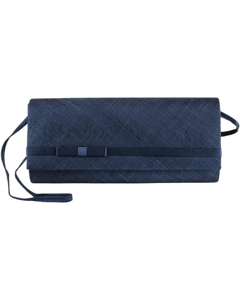 Sinamay Clutch Shoulder Bag Women - Blue $28.63 Clutches