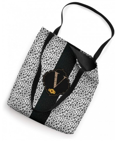 Leopard Print Cheetah Animal Sunflower Letter V Monogram Tote Bag $11.36 Totes