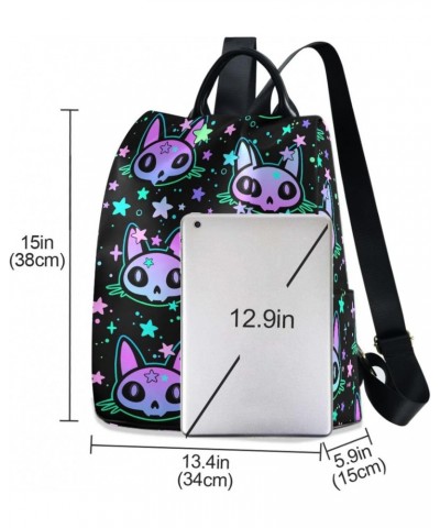 Women Fashion Backpack - Magical Cats Face, Anti Theft Casual Daypack Shoulder Bag Purse for Travel Work 15 inches $24.18 Bac...