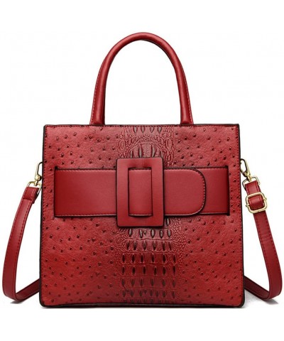 Handbags for Women Leather Top Handle Handbag Satchel Bag Medium Tote Bags Purse Ladies Shoulder Bag Crossbody Bag Red $23.45...