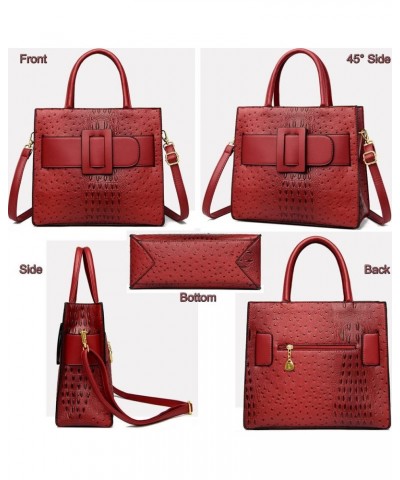 Handbags for Women Leather Top Handle Handbag Satchel Bag Medium Tote Bags Purse Ladies Shoulder Bag Crossbody Bag Red $23.45...