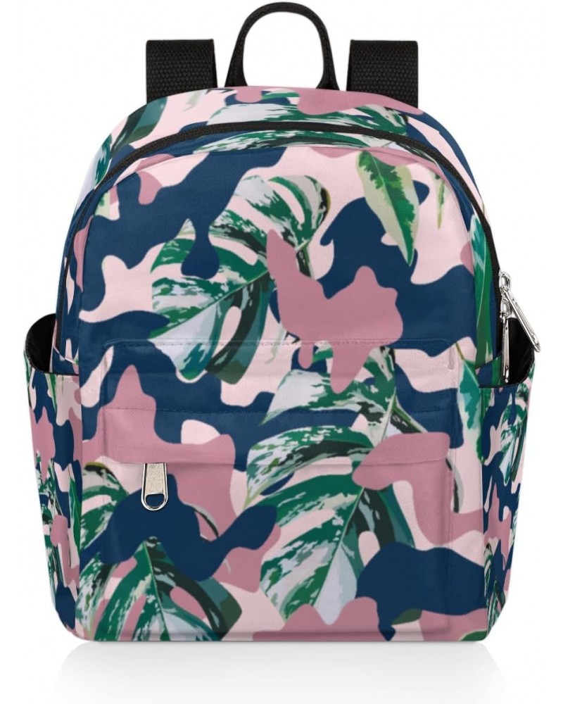 Camouflage Mini Backpack Purse for Women, Tropical Leaves Small Fashion Daypack Lightweight, Cute Casual Travel Bag $20.51 Ba...