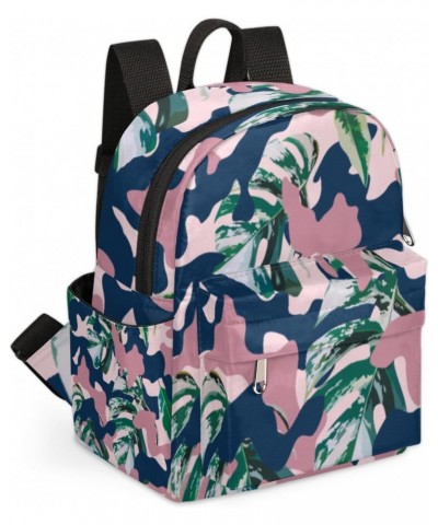 Camouflage Mini Backpack Purse for Women, Tropical Leaves Small Fashion Daypack Lightweight, Cute Casual Travel Bag $20.51 Ba...