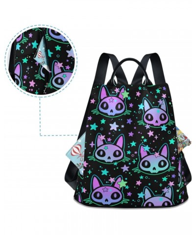 Women Fashion Backpack - Magical Cats Face, Anti Theft Casual Daypack Shoulder Bag Purse for Travel Work 15 inches $24.18 Bac...