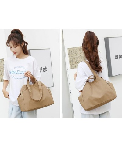 Women's Canvas Tote Bag Large Hobo Crossbody Bag Casual Shoulder Bag Top Handle Handbag Canvas Messenger Bag Khaki $27.01 Totes