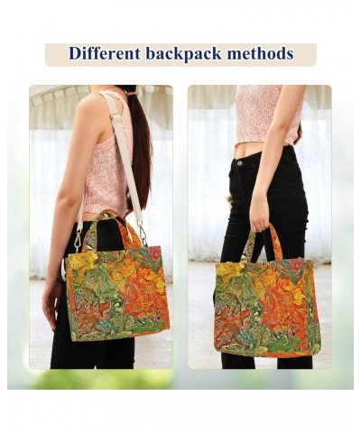 Women's Tote Handbags Tote Shoulder Bag Psychedelic Fractal Big Capacity Handbag for College Work Travel Business,S $12.98 Totes